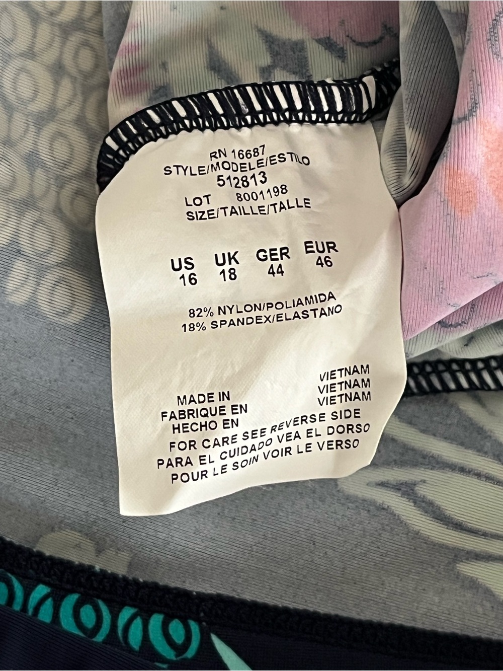 Tankini Swimsuit Size 16 - Picture 3 of 7
